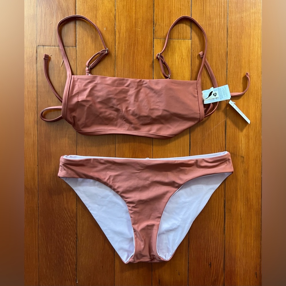 NWT Madewell Reversible Classic Med Bikini Bottom- Size Small Top